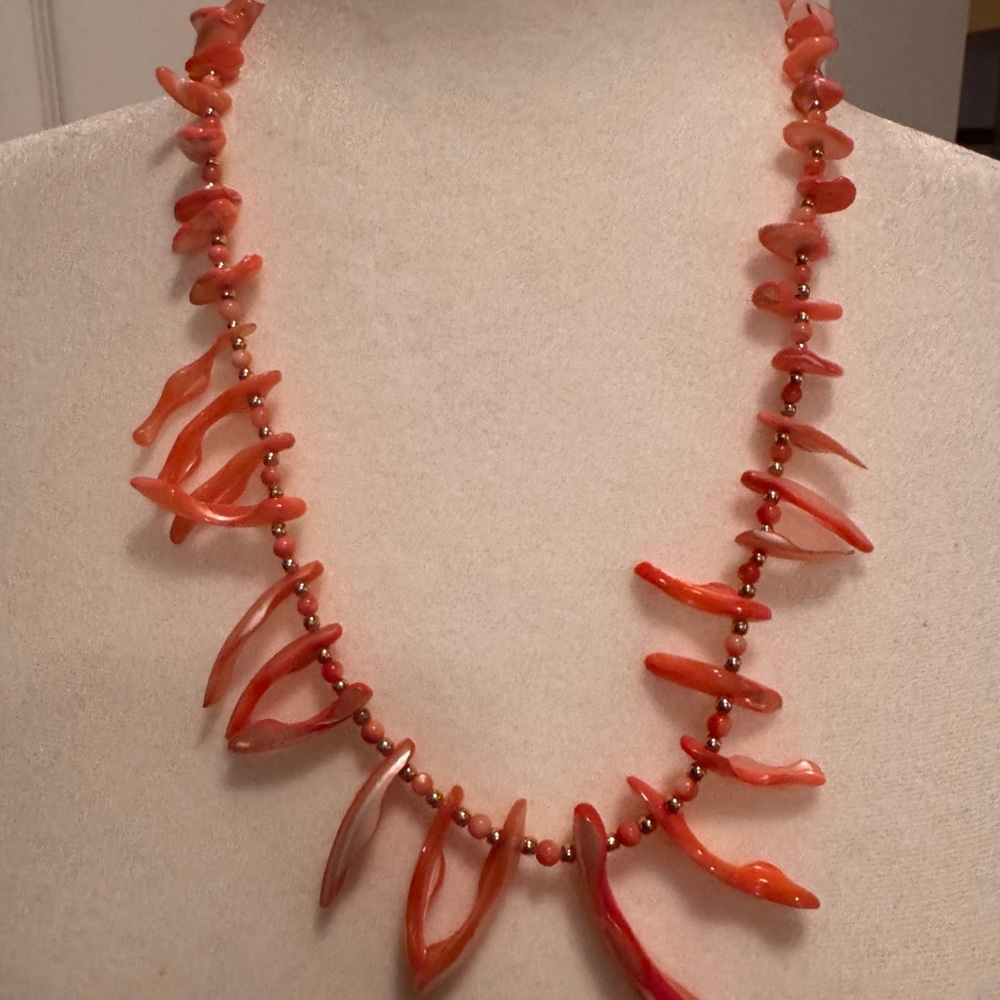 Vibrant Coral Necklace